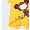 Kojenecký letní overal žlutý Opička Organic hořčičně žlutý s opičkou pro mimi Boboli 1240631164 d
