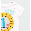 Kojenecké tričko bílé se lvem překlápěcí hravé tričko Organic Boboli chlapeček batole 1341761100 d