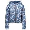 Dívčí větrovka s květy a volánky modrá/růžová lehká bunda na zip s kapucí větrovka pro holku květovaná B-Nosy Y202 5231 023