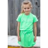 Dívčí šaty svítivě zelené Sporty šaty s krátkým rukávem neon holka B-nosy Y202 5850 312 modelka 2