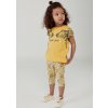 Dívčí souprava tričko a krátké legíny šortky kraťasy medové holčička Boboli Zebra žlutá holčička Boboli bavlna 214052 214063 modelka