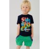 Chlapecké tričko a bermudy California letní set pro kluka tmavě modré tričko a zelené kraťasy bavlna Boboli kluk 3240652440 model