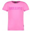 Růžové dívčí tričko s ohrnutým rukávem růžové Brilliant bavlněné tričko pro holku krátký rukáv růžové B-nosy Y203 5473 288 a