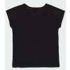 Dívčí tričko černé s třásněmi Roar černý top pro holku krátký rukáv bavlna gepard rozpárané holka Boboli 404154890 b