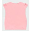 Dívčí tričko růžové s uzlíkem Jungle starorůžové tričko top pro holku třpytky zavazovací krátký rukávek bavlna melír zebra džungle Boboli holka 4040193746 b