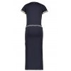 Dívčí maxi šaty tmavě modré s gepardími doplňky dlohé šaty pro holku s rozparky Y202 5825 151 b