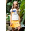 Dívčí sukně s volánky a žabkovým pasem žlutá viskóza sukně léto holka holand B-Nosy Y202 5723 516 modelka