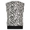 Dívčí top černobílá bavlna s výšivkou zebra tričko pro holku krátký rukáv stříškový design holand B-Nosy YY202 5483 045 b