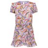 Dívčí šaty s volánky barevné Banana art print fialové šaty na léto pro holku B-Nosy Y202 5880 620 a