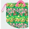 Dívčí taška k vodě s květinami látkový pytlík pro holky k vodě květinová taška zelená růžová Boboli holka 8241839725 b