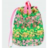 Dívčí taška k vodě s květinami látkový pytlík pro holky k vodě květinová taška zelená růžová Boboli holka 8241839725 a