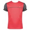 Dívčí tričko s balónovými rukávy červené/gepardí tričko letní krátký rukáv bavlna top holka NoNo N202 5402 243 a