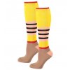 Dívčí podkolenky žluté/pruhované černé oranžové tělové příjemné bavlna holand NoNo sporty N202 5906 424 a