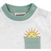 Kojenecké tričko bílé se zvířátky krátký rukáv chlapeček bílé zelené sluníčko náprsní kapsička Jacky 1212010 0 1500 b