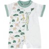 Kojenecký overal krátký pyžámko se zvířátky bílý zelený Jacky 4112000 0 1578 a