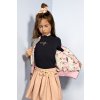 Dívčí oboustranná bunda blejzr do pasu elegantní růžový fialový květy gepardí vzor na zip holandsko NoNo sladké květy N202 5308 603 c