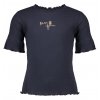 Žebrované dívčí tričko navy s 1/2 rukávy tmavě modrý navy top pro holku bavlna holandsko Nono N202 5408 110 b