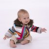 Barevná dětská bunda s kožíškem Cris patchwork pestrobarevná Barcelona art model 