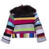 Barevná dětská bunda s kožíškem Cris patchwork pestrobarevná Barcelona art 701RET Chaqueta701RET Cris B
