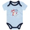 Kojenecké body modré kluk krátký rukáv chlapeček superhrdina bavlna 6151111 0 9950 b