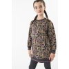 Dívčí mikinové šaty dlouhá mikina holka tmavá mikina retro vzor neon Boboli 4190379461 modelka 3