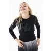 Dívčí tričko s dlouhým rukávem černé/kov rock styl černé tričko holka Boboli 459075890 modelka
