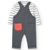 Kojenecký set s lacly šedo-bílý Méďa tepláčky s lacly miminko chlapeček tmavé tepláčky Boboli 1491059457 b