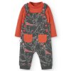 Kojenecký set pro chlapečka tmavé šedé tepláčky s lacly body s dlouhým rukávem oranžové Boboli podzim zima 1491277420 a