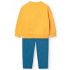 Dívčí set tepláky a mikina žlutá-modrá modré tepláky žlutá mikina bavlna Boboli 2491391207 b