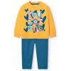 Dívčí set tepláky a mikina žlutá-modrá modré tepláky žlutá mikina bavlna Boboli 2491391207 a