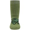 Ponožky s protiskluzem pro kluka zelené ponožky krokodýl 2 páry Ewers 225116 0002 01 b