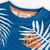 Dětské tričko modré listy Tropical modré tričko pro kluka i holku unisex krátký rukáv 100% bavlna Boboli 3210842579 c