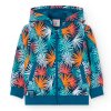 Dětská mikina na zip modrá barevné listy tropical mikina pro kluka i holku unisex 100% bavlna Boboli Španělsko 3211529653 a