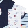Kojenecké body zavinovací modro-bílé Kapitán (3 ks) 100% bavlna oblečení pro miminko chlapečka 6151212 0 9950 c