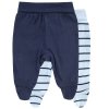 Kojenecké dupačky modré a pruhované (2 ks) 100% bavlna oblečení pro mimi chlapeček 6371210 0 9950 a