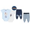 Kojenecký set body zavinovací a polodupačky Z modré Kapitán (4ks) 100% bavlna oblečení pro mimi chlapečka Boley 6151215-6371110-9950 set