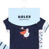 Kojenecký set zavinovací body s krátkým rukávem modré pro chlapečka 100% bavlna Boley 6151211 0 9950 b