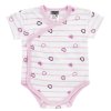 Kojenecké body zavinovací růžové srdíčko Kočička (3 ks) 100% bavlna body pro holčičku růžové Boley 4001742943316 c