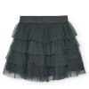 Dívčí sukně skládaná s tylem tmavá černá sváteční sukně pro holku Boboli 7220128116 b