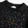 Dívčí tričko s dlouhým rukávem černé flitr bavlněné tričko top pro holku Boboli 722146890 c