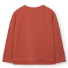 Dívčí tričko s dlouhým rukávem Natura bavlněné tričko jílově oranžové pro holku Boboli 4420445169 b