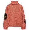 Dívčí svetr s roláčkem Natura jílově oranžový svetr pro holku rolák Boboli 4422135169 b