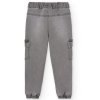 Chlapecké kalhoty kapsáče šedé měkké džíny pro kluka bavlna Boboli 512222GREY b
