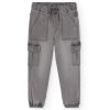 Chlapecké kalhoty kapsáče šedé měkké džíny pro kluka bavlna Boboli 512222GREY a
