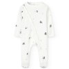 Kojenecký overal/pyžámko bílé Tučňáček 100% bavlna overal na zip pro chlapečka Boboli 1920139702 a