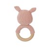 Kojenecká hračka růžová srnka bavlna-dřevo Maximo hračka pro miminko pro holčičku kojenecké kousátko dřevěné 570000619000023 b