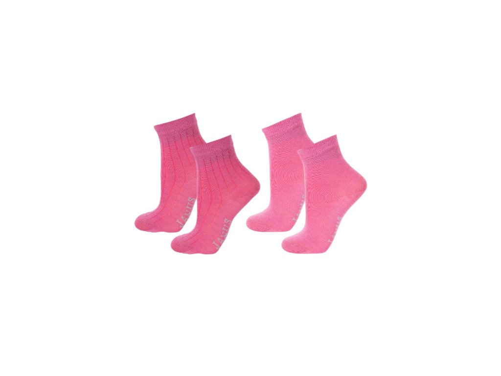 Merino ponožky Janus- 2 páry tenké růžové