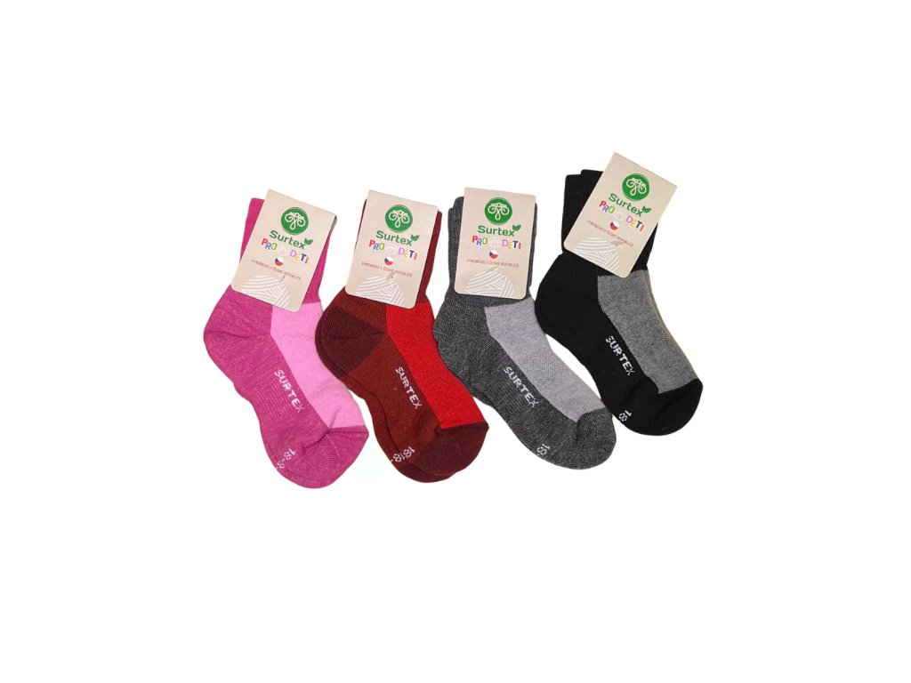 Merino ponožky Surtex volný lem - 70% zimní dětské - Minimol