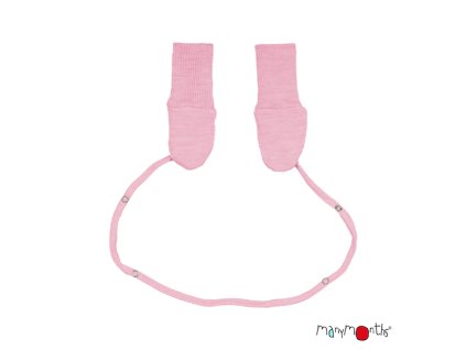 ManyMonths Natural Woollies Long Cuff Baby Mittens with String WestWindRose highres L
