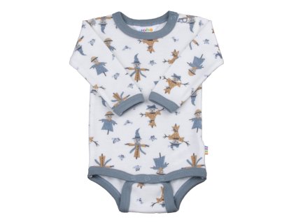 Body dvouvrstvé merino/bambus JOHA - strašáci na modré